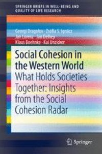 cover of the book Social Cohesion in the Western World: What Holds Societies Together: Insights from the Social Cohesion Radar