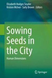 cover of the book Sowing Seeds in the City: Human Dimensions