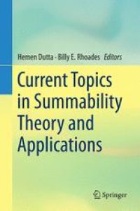 cover of the book Current Topics in Summability Theory and Applications