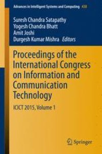 cover of the book Proceedings of the International Congress on Information and Communication Technology: ICICT 2015, Volume 1