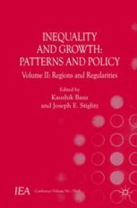 cover of the book Inequality and Growth: Patterns and Policy: Volume II: Regions and Regularities