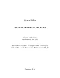 cover of the book Elementare Zahlentheorie und Algebra