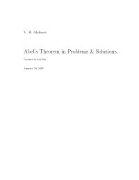 cover of the book Abel’s Theorem in Problems & Solutions