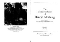 cover of the book The Correspondence of Henry Oldenburg. 1668-1669