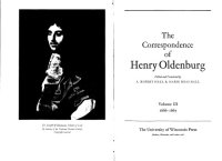 cover of the book The Correspondence of Henry Oldenburg. 1666-1667