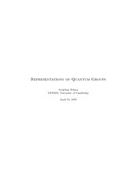 cover of the book Representations of Quantum Groups