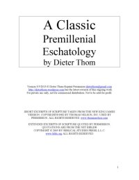 cover of the book A Classic Premillennial Eschatology