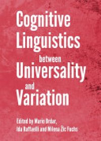 cover of the book Cognitive Linguistics between Universality and Variation