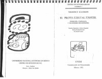 cover of the book El Proto-Tzeltal-Tzotzil