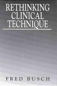 cover of the book Rethinking clinical technique