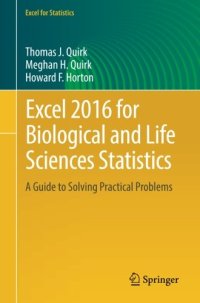 cover of the book Excel 2016 for Biological and Life Sciences Statistics: A Guide to Solving Practical Problems