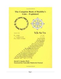 cover of the book The Complete Book of Buddha’s Lists -- Explained