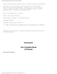 cover of the book The Complete Book of Cheese