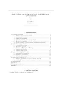 cover of the book Groupes des permutations d’un ensemble fini