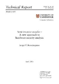 cover of the book Semi-invasive attacks  A new approach to hardware security analysis