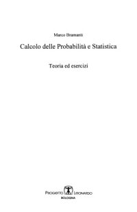 cover of the book Calcolo delle probabilità e statistica : teoria ed esercizi