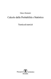 cover of the book Calcolo delle probabilità e statistica : teoria ed esercizi