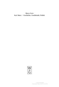 cover of the book Karl Marx - Geschichte, Gesellschaft, Politik. Eine Ein- und Weiterführung