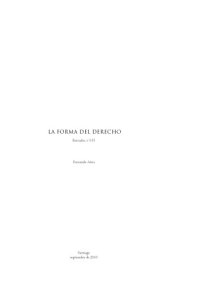 cover of the book La Forma del Derecho