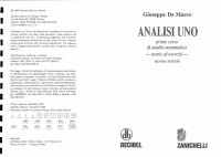 cover of the book Analisi uno. Teoria ed esercizi