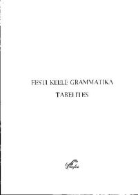 cover of the book Eesti keele grammatika tabelites