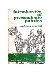 cover of the book Introduccion al pensamiento politico