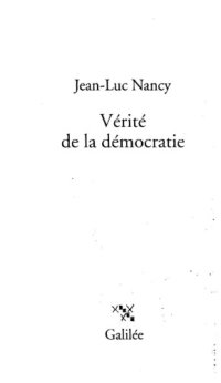 cover of the book Vérité de la démocratie