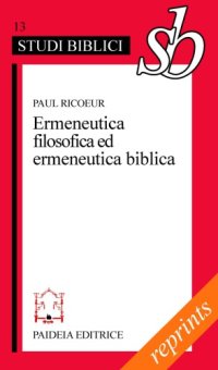 cover of the book Ermeneutica filosofica ed ermeneutica biblica