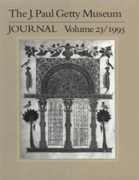 cover of the book The J. Paul Getty Museum Journal