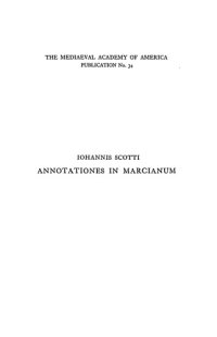 cover of the book Johannis Scotti Annotationes in Marcianum