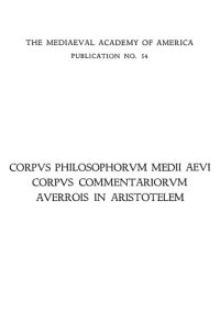 cover of the book Averrois Cordubensis, compendia librorum Aristotelis qui Parva naturalia vocantur