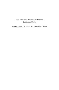 cover of the book Charters of St-Fursy of Péronne