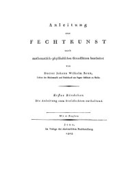 cover of the book Anleitung zur Fechtkunst nach mathematisch-physikalischen Grundsätzen