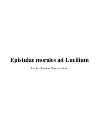 cover of the book Epistulae Morales ad Lucilium