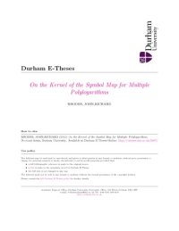 cover of the book On the Kernel of the Symbol Map for Multiple Polylogarithms