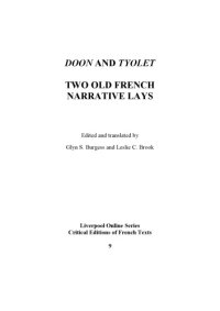 cover of the book Doon and Tyolet : two old French narrative lays