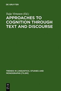 cover of the book Approaches to Cognition through Text and Discourse