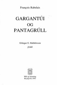 cover of the book Gargantúi og Pantagrúll