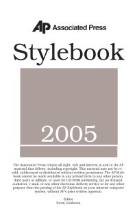 cover of the book AP Stylebook and Briefing on Media Law