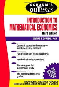 cover of the book Schaum’s Outline  Introduction to Mathematical Economics