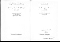 cover of the book Vorlesungen über Rechtsphilosophie (1818-1831) - Zweiter Band - Die Rechtsphilosophie (1820) - mit Hegels Vorlesungsnotizien (1821-1825)