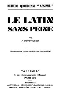 cover of the book Méthode quotidienne "Assimil". Le latin sans peine