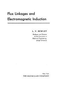 cover of the book Flux Linkages and Electromagnetic Induction.