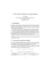 cover of the book A Very Basic Introduction to Hopf Algebras [expository notes]