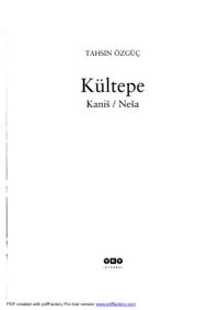 cover of the book Kültepe