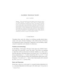 cover of the book Algebraic Fredholm Theory [expository notes]