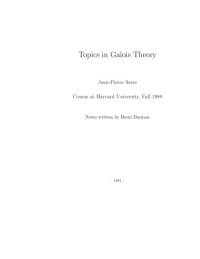 cover of the book Topics in Galois Theory [Lecture notes]