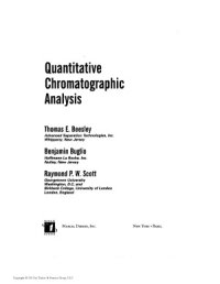 cover of the book Quantitative Chromatographic Analysis