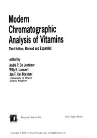 cover of the book Modern Chromatographic Analysis of Vitamins