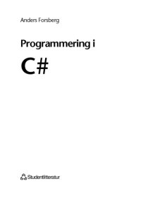 cover of the book Programmering i C#